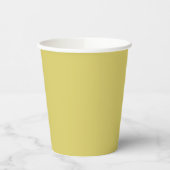 Gentle Warm Yellow Paper Cups Papieren Bekers (Links)