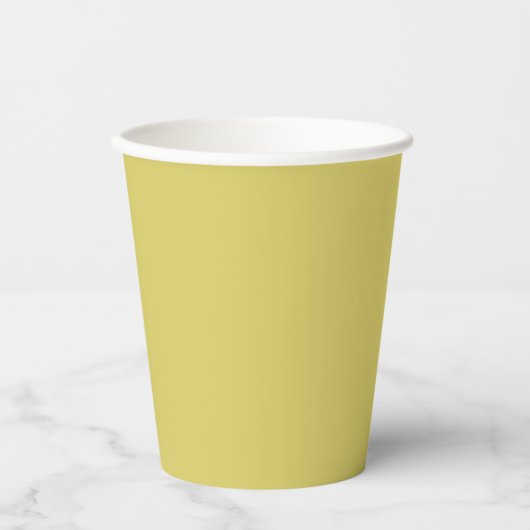 Gentle Warm Yellow Paper Cups Papieren Bekers (Voorkant)