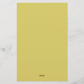 Gentle Warm Yellow Stationery Paper Briefpapier (Achterkant)