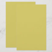 Gentle Warm Yellow Stationery Paper Briefpapier (Voorkant / Achterkant)