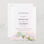Gentle Water Lilies and Lotuses Save the Date Aankondigingskaart (Voorkant / Achterkant)