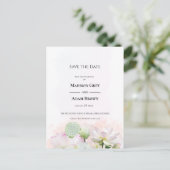 Gentle Water Lilies and Lotuses Save the Date Aankondigingskaart (Staand voorkant)
