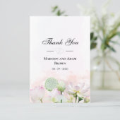 Gentle Water Lilies en Loti Waterverf Dank u wel Bedankkaart (Staand voorkant)