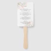 Gentle Water Lilies & Loti Waterverf Wedding Menu Handwaaier (Achterkant)