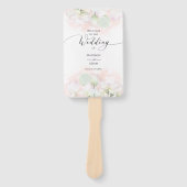 Gentle Water Lilies & Loti Waterverf Wedding Menu Handwaaier (Voorkant)