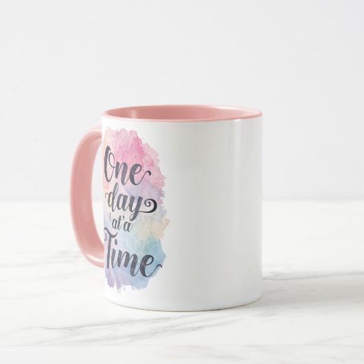 Gentle Watercolor Motivational Message Mok (Voorkant links)