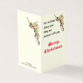 Gentle Waterverf Angels Emerge from Clouds Holida Kaart (Buitenkant)