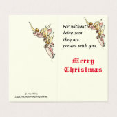 Gentle Waterverf Angels Emerge from Clouds Holida Kaart (Buitenkant ongevouwen)