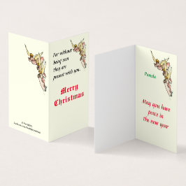 Gentle Waterverf Angels Emerge from Clouds Holida Kaart