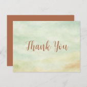 Gentle Waterverf Wash Bedankt Briefkaart (Voorkant / Achterkant)