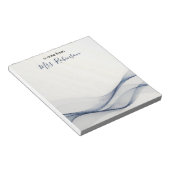 Gentle Wavy Lines Leraar Waardering Aangepast Notitieblok (Schuin)