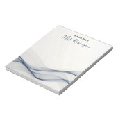 Gentle Wavy Lines Leraar Waardering Aangepast Notitieblok (Linkerzijde)