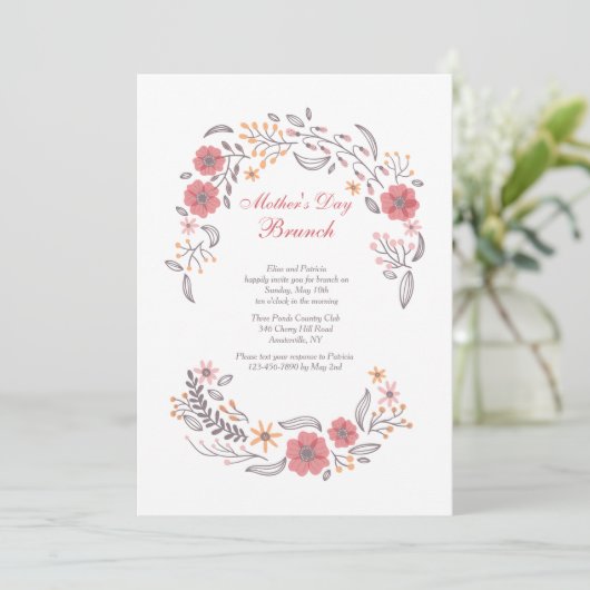 Gentle Whisper Invitation Kaart (Staand voorkant)