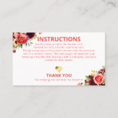 Gentle White Floral Spa Ingredients Instructions Visitekaartje (Achterkant)