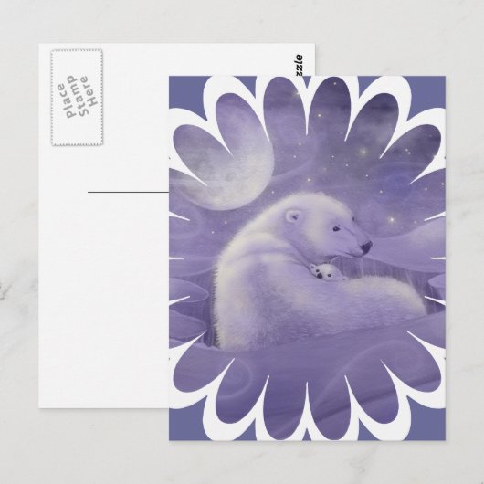 Gentle Winter Polar Beren Briefkaart (Voorkant / Achterkant)