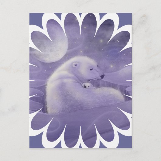 Gentle Winter Polar Beren Briefkaart (Voorkant)
