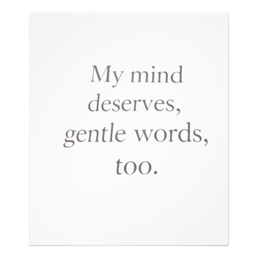 Gentle Words Self-Care Quote  Foto Afdruk (Voorkant)