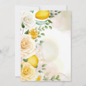 Gentle Yellow Roses and Lemons Vrijgezellenfeest Kaart (Achterkant)