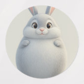 Gentle Zodiac Rabbit Cartoon Label Sticker (Design 1)