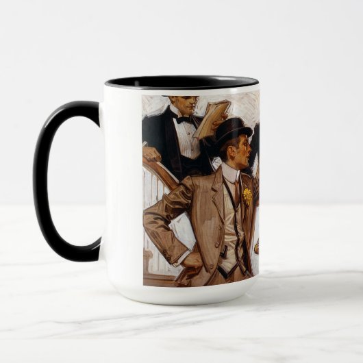 Gentleman, Amerikaanse reclame van Leyendecker Mok (Links)