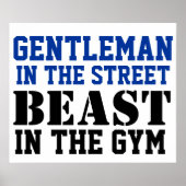 Gentleman and Beast Workout Motivation Poster (Voorkant)