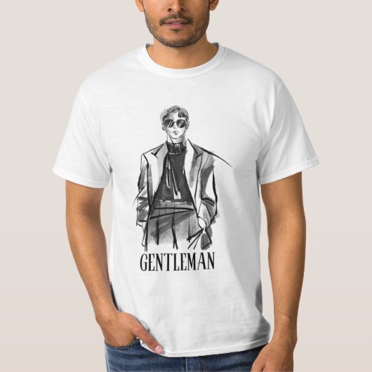 GENTLEMAN ATTITUDE SAVAGE MANNEN T-SHIRT (Voorkant)