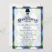Gentleman Baby shower Argyle Kaart (Voorkant)