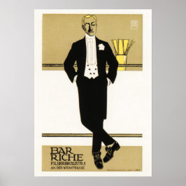 Gentleman BAR RICHE Sachplakin Hans Rudi Erdt Poster
