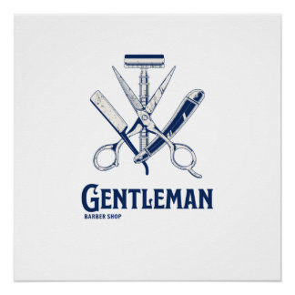 Gentleman Barber Shop Perfect Poster