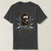 Gentleman Barber skull T-shirt (Design voorkant)