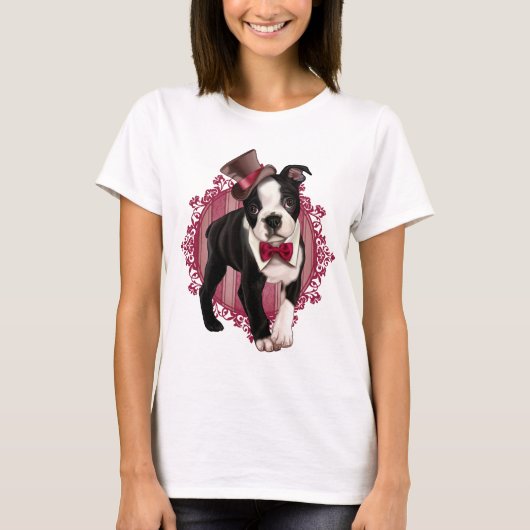 Gentleman Boston Terrier T-shirt (Voorkant)