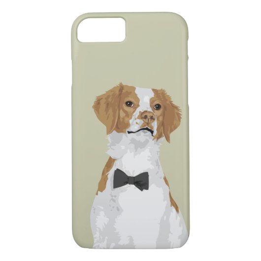Gentleman Brittany Dog Phone Case for Hondenliefhe (Achterkant)