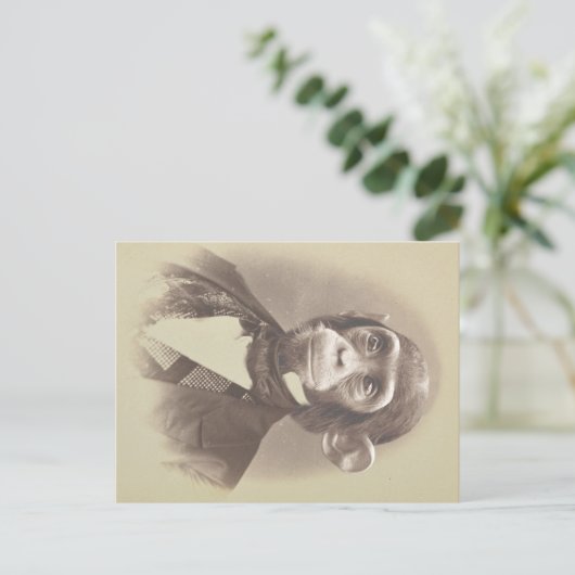 Gentleman Chimpansee in  Afbeelding Briefkaart (Staand voorkant)