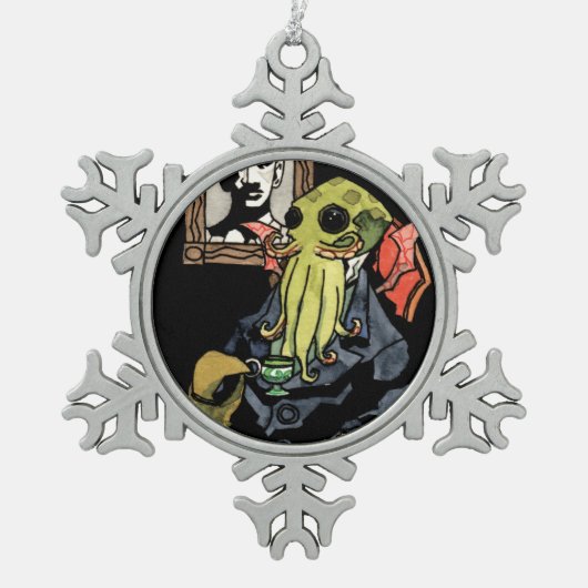 Gentleman Cthulhu - Snowflake Ornament (Voorkant)