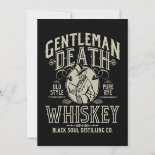 Gentleman Death Old Style Pure Rye Whiskey Bedankkaart