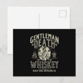 Gentleman Death Old Style Pure Rye Whiskey Briefkaart (Voorkant / Achterkant)