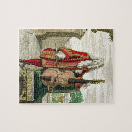 Gentleman die de cello speelt, gepubliceerd onder  legpuzzel (Horizontaal)