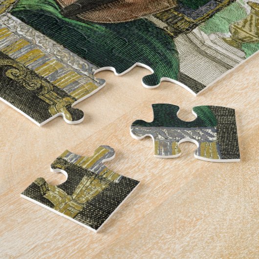 Gentleman die de cello speelt, gepubliceerd onder  legpuzzel (Zijkant)