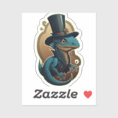 Gentleman Dragon in een Top Hat Sticker (Vel)