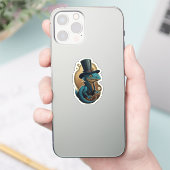 Gentleman Dragon in een Top Hat Sticker (Telefoon)