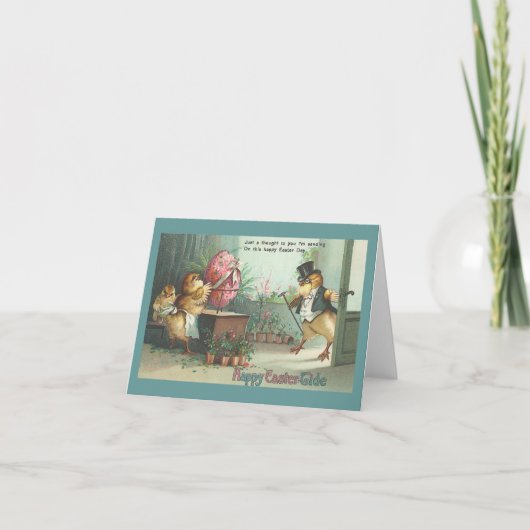 Gentleman Egg Buyer Chick Feestdagen Kaart (Voorkant)