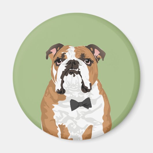 Gentleman Engels Bulldog Magnet voor Hondenliefheb (Voorkant)