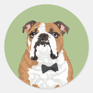 Gentleman Engels Bulldog Sticker voor Hondenliefhe
