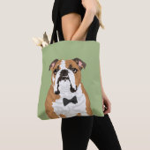 Gentleman English Bulldog Canvas tas for Hondenlie (Dichtbij)