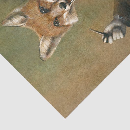 Gentleman Fox Tissue paper Tissuepapier (Detail)