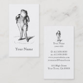 Gentleman Frog in Coat Tails Visitekaartje (Voorkant / Achterkant)