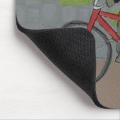 Gentleman Frog op de fiets Mousepad Muismat (Hoek)