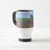 Gentleman Frog op een fiets Mok (Voorkant links)