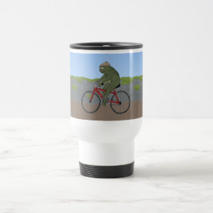 Gentleman Frog op een fiets Mok