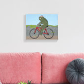 Gentleman Frog op een fietsdoek Canvas Afdruk (Insitu (Woonkamer))